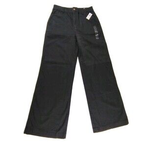 GAP Women's High Rise Girlfriend Khaki Wide Leg Stretch Pants Sz 6 Cotton Gray